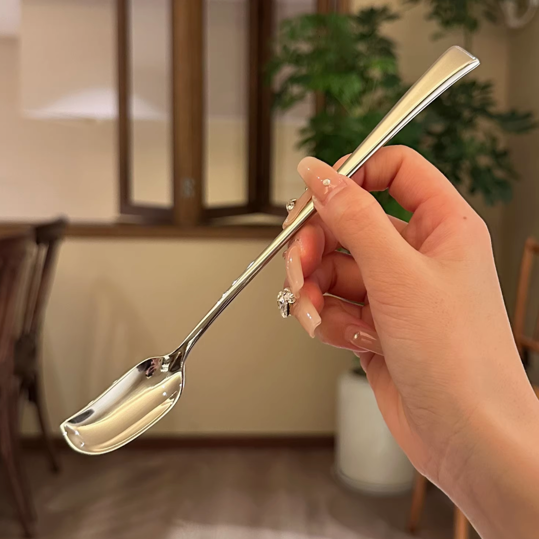 18/10 Stainless Steel Collection of Long-Handle Coffee Stirring Spoons