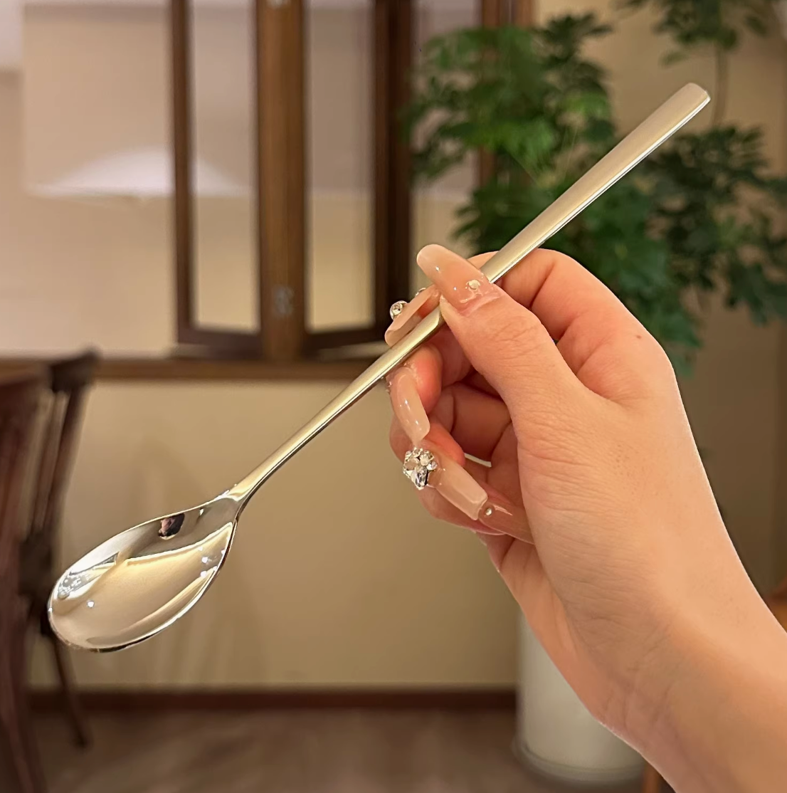 18/10 Stainless Steel Collection of Long-Handle Coffee Stirring Spoons