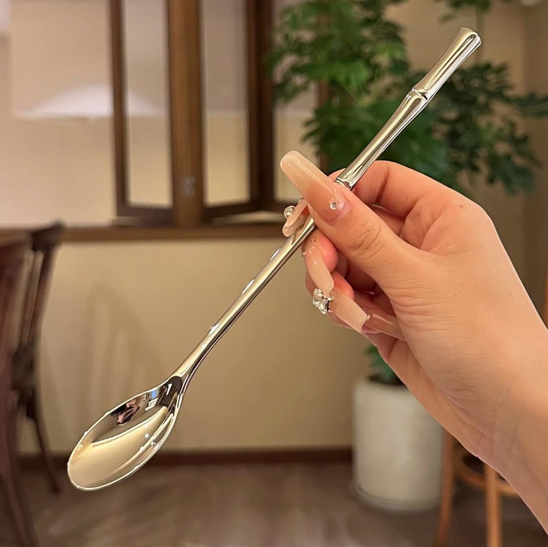 18/10 Stainless Steel Collection of Long-Handle Coffee Stirring Spoons