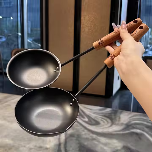 Ultra Iron Frying Pan with Long Handle - Works on Gas and Induction Stoves