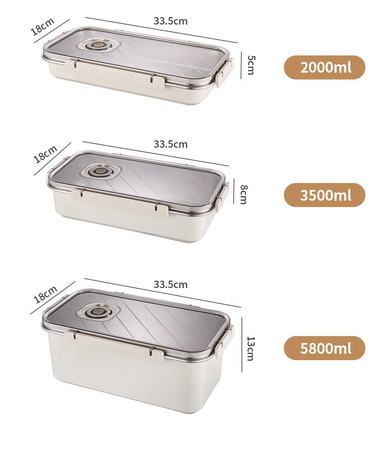 304 stainless steel refrigerator fresh-keeping refrigerated box dumpling box multi-function seal