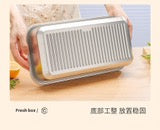 304 stainless steel refrigerator fresh-keeping refrigerated box dumpling box multi-function seal