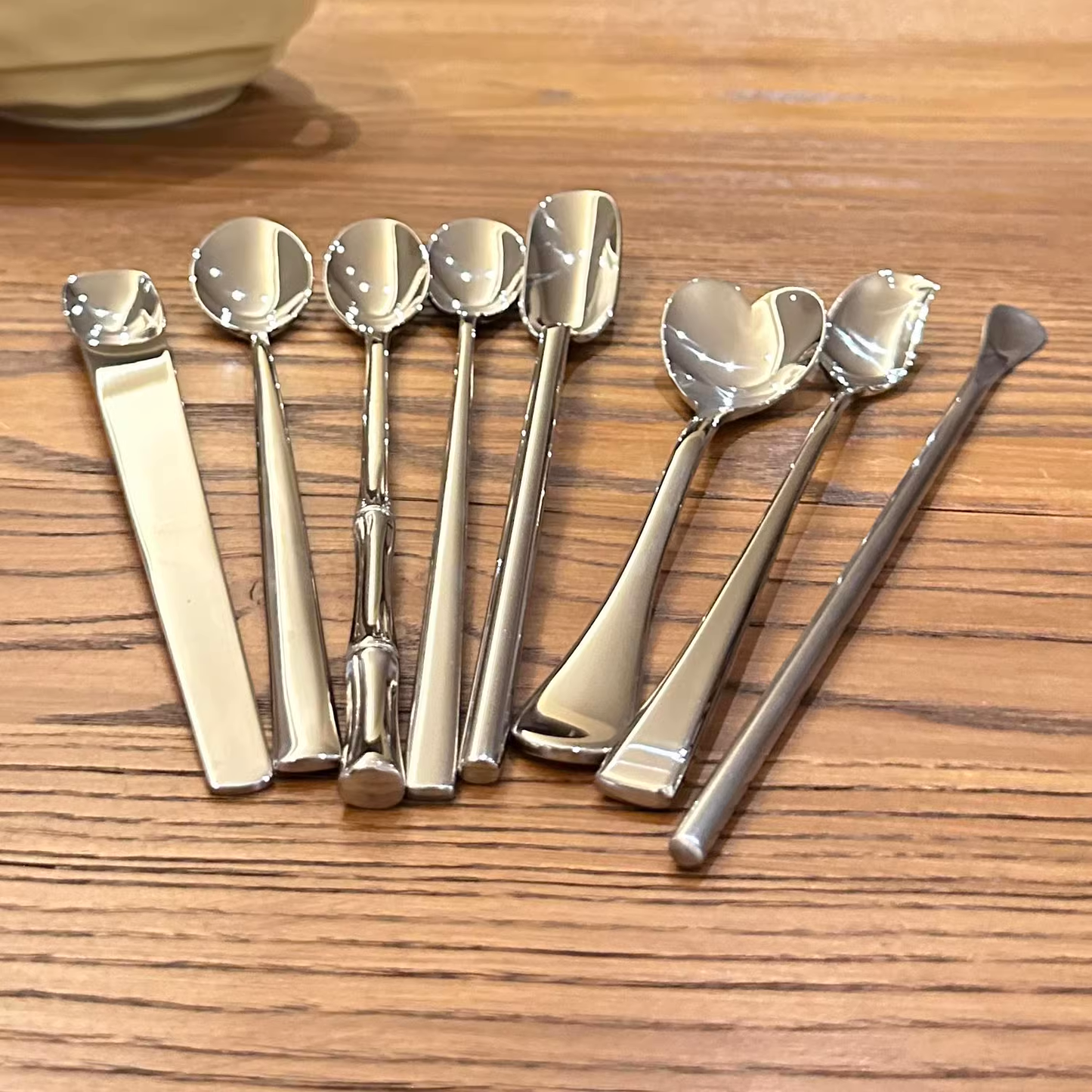 18/10 Stainless Steel Collection of Long-Handle Coffee Stirring Spoons