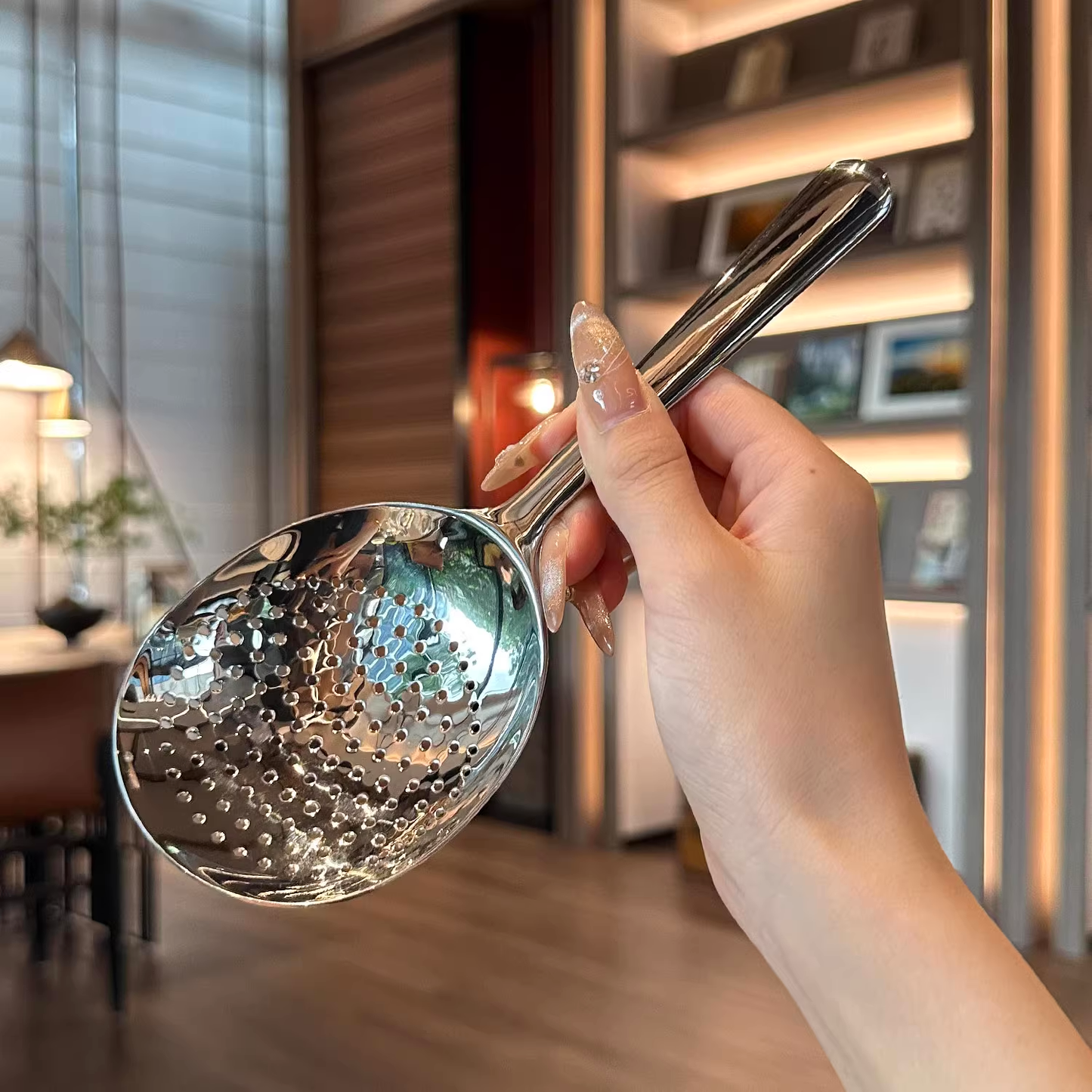 18/10 Stainless Steel Short-Handle Soup Ladle, Flour Scoop, Serving Spoon, and Strainer